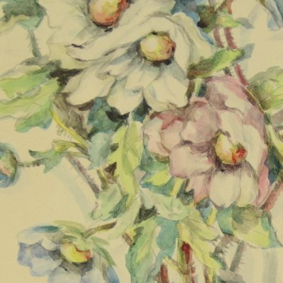 Watercolors by A. Pobst, 1950s, Set of 2-NE-703384