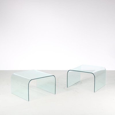 Waterfall Side Tables from Fiam, Italy, 1970s, Set of 2-DV-1791136