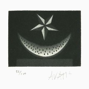 Watermelon and Star - Original Etching on Paper by Mario Avati - 1970s 1970s-ZCI-767578