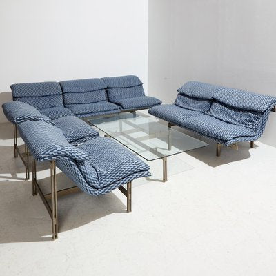 Wave Modular Sofa by Giovanni Offedi for Saporiti Italia, Set of 5-CI-1262154