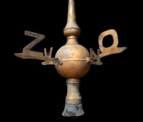 Weather Vane in Gilded Copper, 19th Century-RIK-1764099