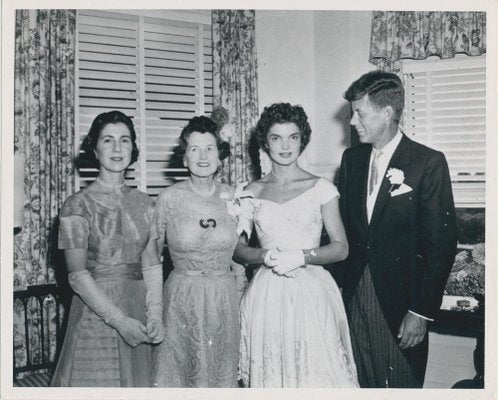 Weddingday Jackie and John F. Kennedy, Black and White Photography, 1953-DYV-1776415