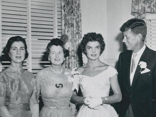 Weddingday Jackie and John F. Kennedy, Black and White Photography, 1953-DYV-1776415