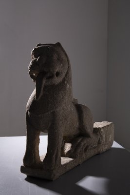 Wei Dynasty Chinese Lion Sculpture in Stone, 1800s-RCE-1760903