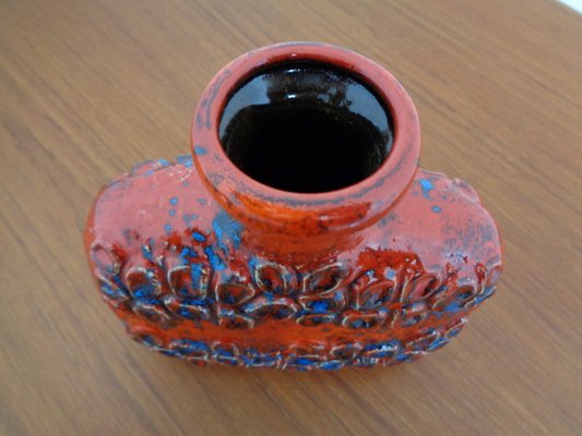 West German Domino Pottery Vase with Relief from Dümler & Breiden, 1970s-RDW-1057327