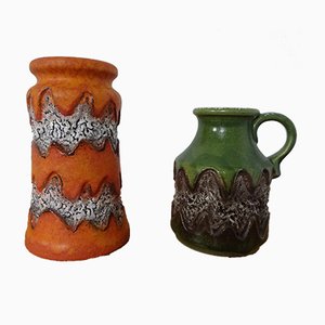 West German Pottery Vases from Dümler & Breiden, 1970s, Set of 2-RDW-560291