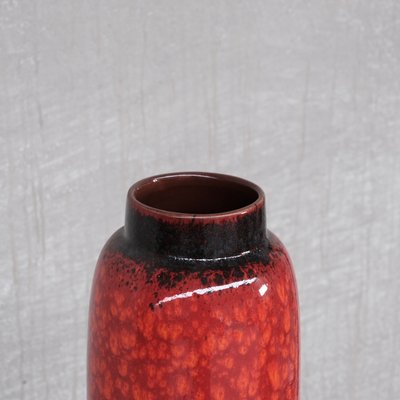 West German Red Ceramic Vase-JRP-1112721