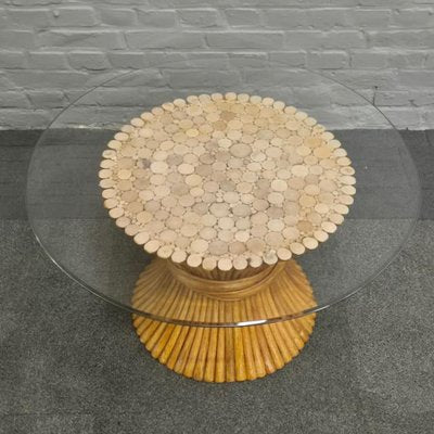 Wheat Sheaf Side Table by John McGuire, 1970s-OLQ-2036619