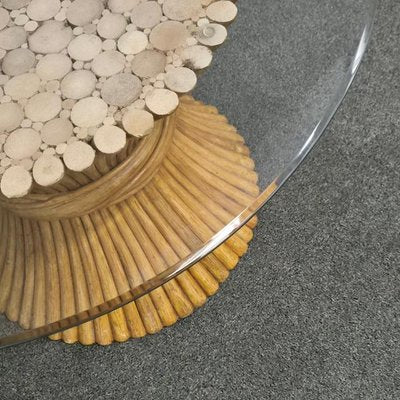 Wheat Sheaf Side Table by John McGuire, 1970s-OLQ-2036619