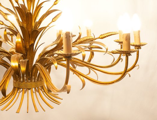 Wheat Wreath 12-Light Chandelier by Hans Kogl, 1960s-JCN-1706562