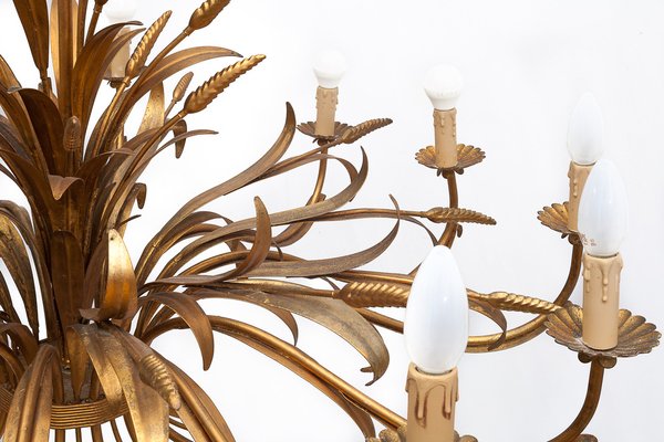 Wheat Wreath 12-Light Chandelier by Hans Kogl, 1960s-JCN-1706562