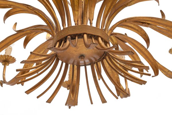 Wheat Wreath 12-Light Chandelier by Hans Kogl, 1960s-JCN-1706562