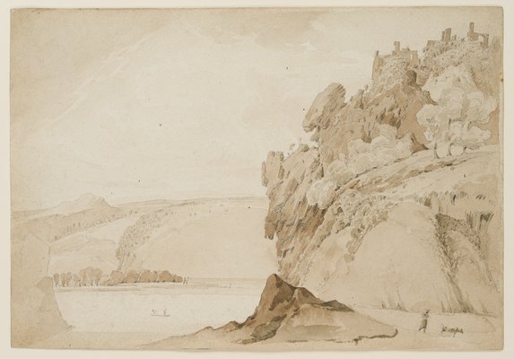 Whimsical Rocky Landscape on the Shore, 1830, Paper-OJR-1273284