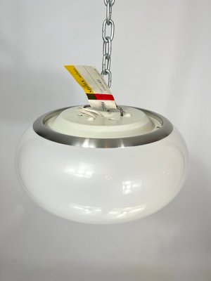 White Acrylic and Aluminum Ceiling Lamp by Stilux Milano, 1960s-OT-1314838