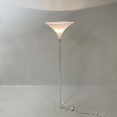 White Acrylic Glass Floor Lamp by Harco Loor, 1980s-ZT-1133928