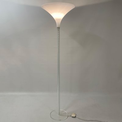 White Acrylic Glass Floor Lamp by Harco Loor, 1980s-ZT-1133928