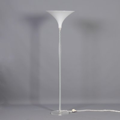 White Acrylic Glass Floor Lamp by Harco Loor, 1980s-ZT-1133928