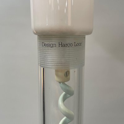 White Acrylic Glass Floor Lamp by Harco Loor, 1980s-ZT-1133928