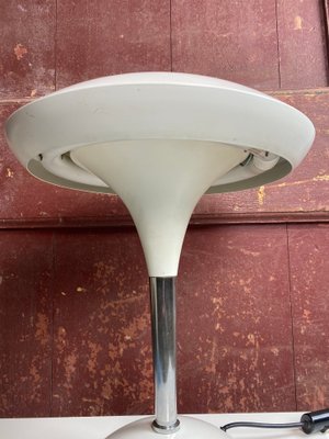 White and Chrome Bauhaus Style Table Lamp-WZZ-833403