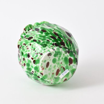 White and Green Spatter Glass Vase from Fenton, 1890s-IXK-1438374