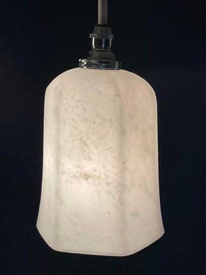 White and Marbled Grey Pendant Lamp, 1920s-OL-1292872