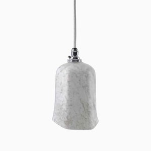 White and Marbled Grey Pendant Lamp, 1920s-OL-1292872