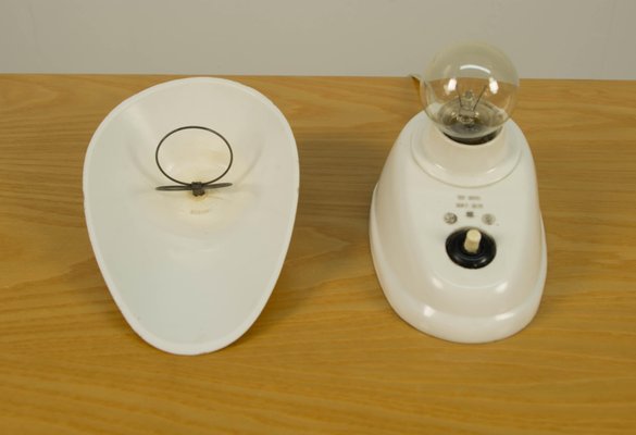 White Bakelite Table or Wall Lamp, 1960s-TZ-732156