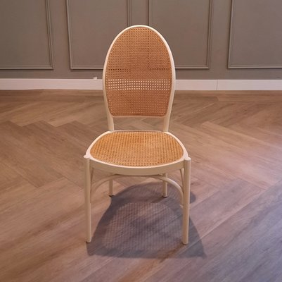 White Bentwood and Rattan Chair from Thonet, 1970s-SJU-1367155