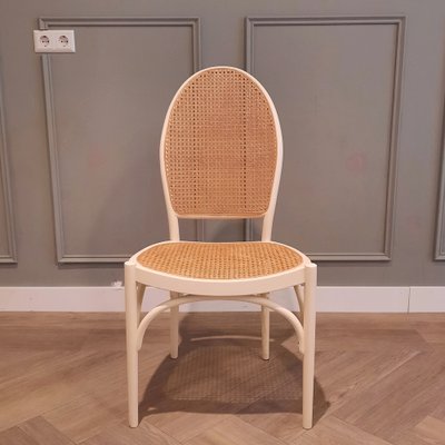 White Bentwood and Rattan Chair from Thonet, 1970s-SJU-1367155