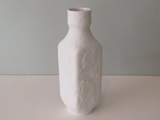 White Biscuit Vase from Hutschenreuther, Germany, 1970s-UKG-1209497