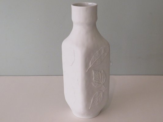 White Biscuit Vase from Hutschenreuther, Germany, 1970s-UKG-1209497