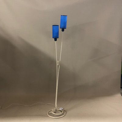 White Blue Floor Lamp, 1960s-CQE-674284