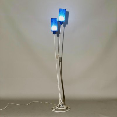 White Blue Floor Lamp, 1960s-CQE-674284