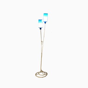 White Blue Floor Lamp, 1960s-CQE-674284