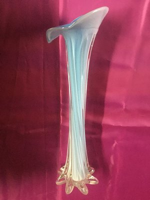 White-Blue Murano Double-Layer Vase, 1980s-WQQ-627576