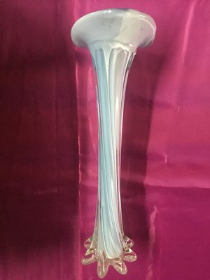 White-Blue Murano Double-Layer Vase, 1980s-WQQ-627576