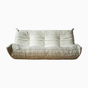 White Bouclette Togo 3-Seater Sofa by Michel Ducaroy for Ligne Roset-IXA-1798974