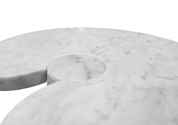 White Carrara Marble Eros Coffee Tables by Angelo Mangiarotti for Skipper, 1976, Set of 2-RPH-864633