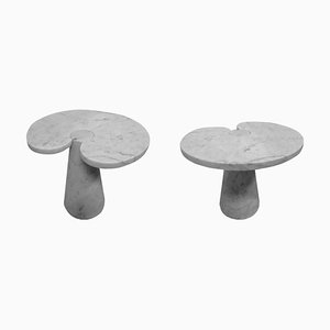 White Carrara Marble Eros Coffee Tables by Angelo Mangiarotti for Skipper, 1976, Set of 2-RPH-864633