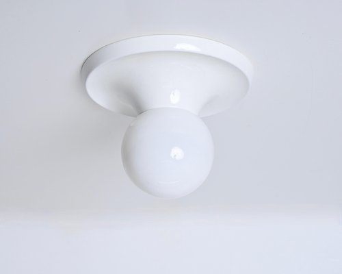 White Ceiling Lamp attributed to Castiglioni for Flos, Italy, 1970s-JDR-1750906