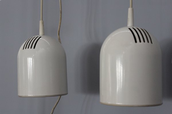 White Ceiling Lamps, 1970s, Set of 2-HZ-639378