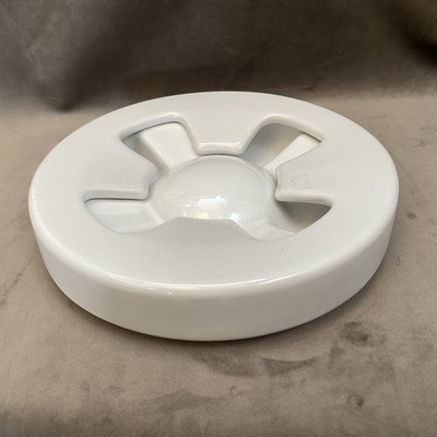 White Ceramic Ashtray by Mangiarotti for Brambilla, 1970s-NMK-943509