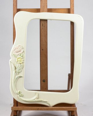 White Ceramic Frame with Relief Decorations, 1990s-RAQ-948188