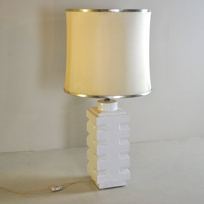 White Ceramic Table Lamp, 1960s-JQO-675443