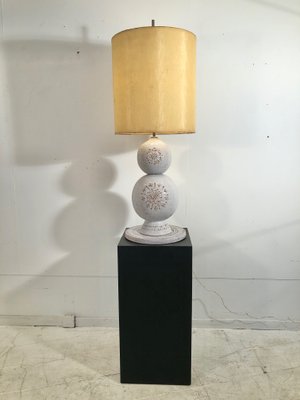 White Ceramic Table Lamp Attributed to Georges Pelletier, 1968-PCJ-655800