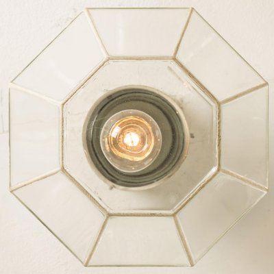 White Chrome and Clear Glass Flush Mount by Limburg, 1970-VDW-1300436