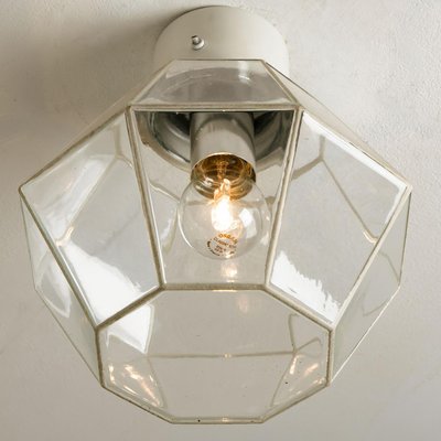 White Chrome and Clear Glass Flush Mount by Limburg, 1970-VDW-1300436