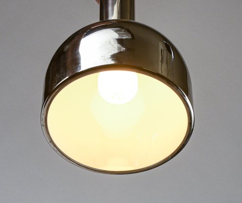 White Enameled Pendant in Steel with Working Sliding, 1970-RAQ-1386513