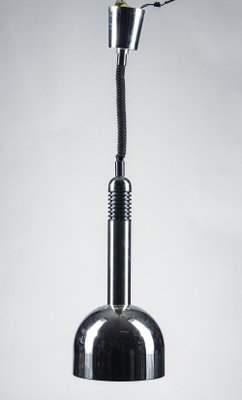 White Enameled Pendant in Steel with Working Sliding, 1970-RAQ-1386513