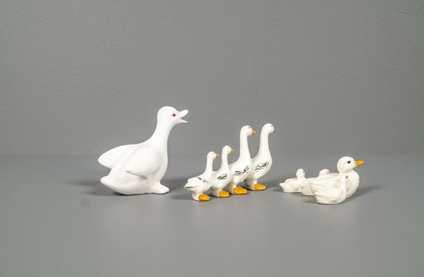 White Family Porcelain Ducks, 1970s, Set of 3-VLO-1286931